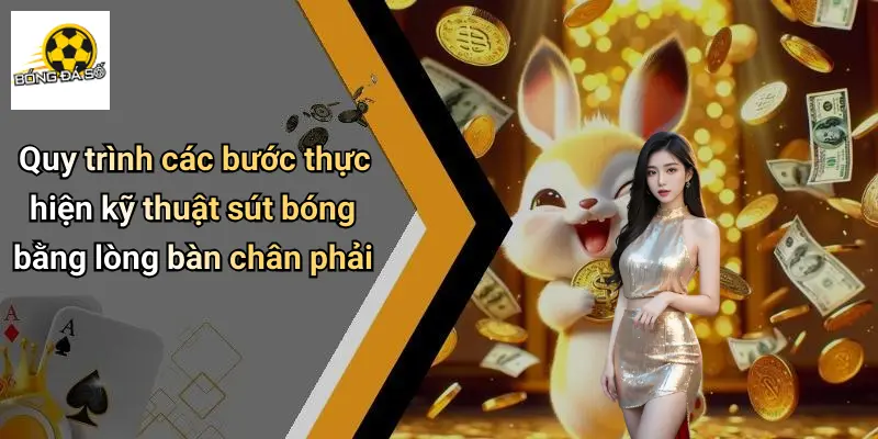 Quy trình các bước thực hiện kỹ thuật sút bóng bằng lòng bàn chân phải