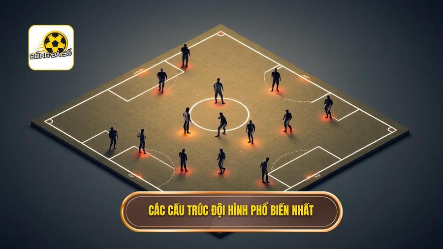 2. Các cấu trúc đội hình phổ biến nhất