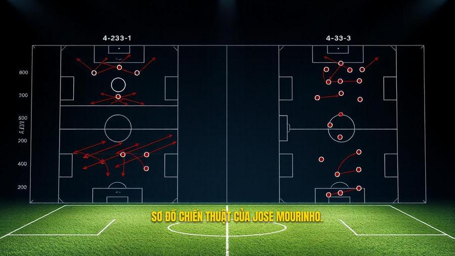 Chiến thuật Jose Mourinho: Đỉnh cao của sự thực dụng và nghệ thuật quản trị 2 2. Sơ đồ chiến thuật của Jose Mourinho.